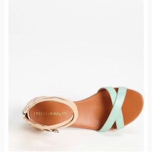 Rebecca Minkoff Bettina Sandals, sz 8, teal/tan